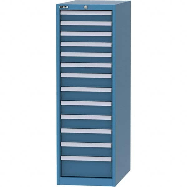 LISTA - 13 Drawer, 45 Compartment Bright Blue Steel Modular Storage Cabinet - Industrial Tool & Supply