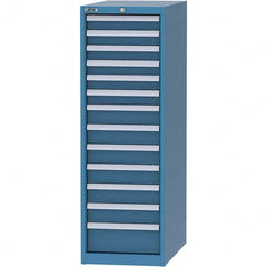LISTA - 13 Drawer, 45 Compartment Bright Blue Steel Modular Storage Cabinet - Industrial Tool & Supply