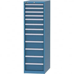 LISTA - 12 Drawer, 45 Compartment Bright Blue Steel Modular Storage Cabinet - Industrial Tool & Supply