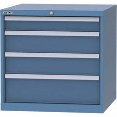 LISTA - 4 Drawer, 45 Compartment Bright Blue Steel Modular Storage Cabinet - Industrial Tool & Supply