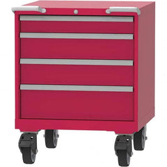 LISTA - 4 Drawer, 45 Compartment Red Steel Modular Storage Cabinet - Industrial Tool & Supply