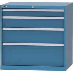 LISTA - 4 Drawer, 84 Compartment Bright Blue Steel Modular Storage Cabinet - Industrial Tool & Supply