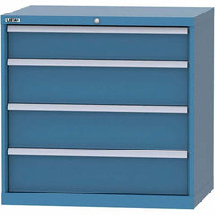 LISTA - 4 Drawer, 84 Compartment Bright Blue Steel Modular Storage Cabinet - Industrial Tool & Supply