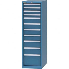 LISTA - 11 Drawer, 45 Compartment Bright Blue Steel Modular Storage Cabinet - Industrial Tool & Supply