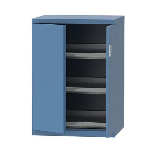 LISTA - 7 Drawer, 124 Compartment Bright Blue Steel Modular Storage Cabinet - Industrial Tool & Supply