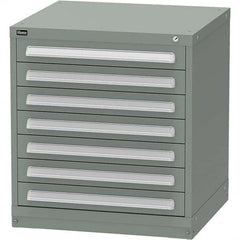 Vidmar - 7 Drawer, 124 Compartment Vidmar Green Steel Modular Storage Cabinet - Industrial Tool & Supply