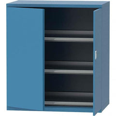 LISTA - 99 Compartment Bright Blue Steel Modular Storage Cabinet - Industrial Tool & Supply