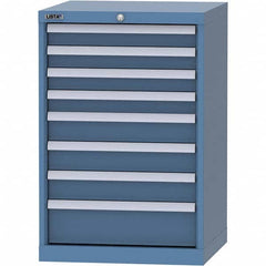 LISTA - 8 Drawer, 84 Compartment Bright Blue Steel Modular Storage Cabinet - Industrial Tool & Supply