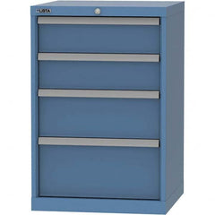 LISTA - 4 Drawer, 84 Compartment Bright Blue Steel Modular Storage Cabinet - Industrial Tool & Supply