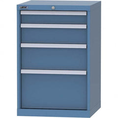 LISTA - 4 Drawer, 84 Compartment Bright Blue Steel Modular Storage Cabinet - Industrial Tool & Supply