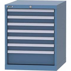 LISTA - 7 Drawer, 99 Compartment Bright Blue Steel Modular Storage Cabinet - Industrial Tool & Supply