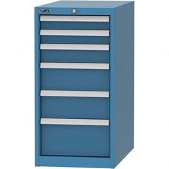 LISTA - 6 Drawer, 45 Compartment Bright Blue Steel Modular Storage Cabinet - Industrial Tool & Supply