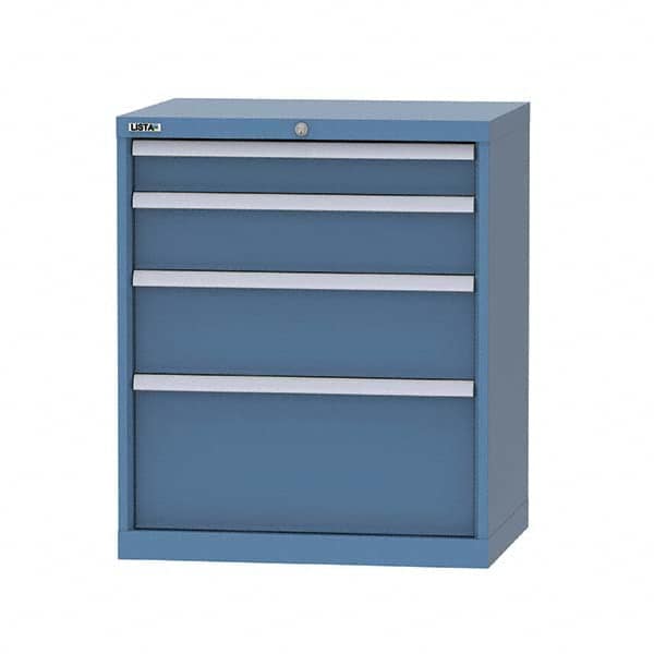 LISTA - 124 Compartment Bright Blue Steel Modular Storage Cabinet - Industrial Tool & Supply