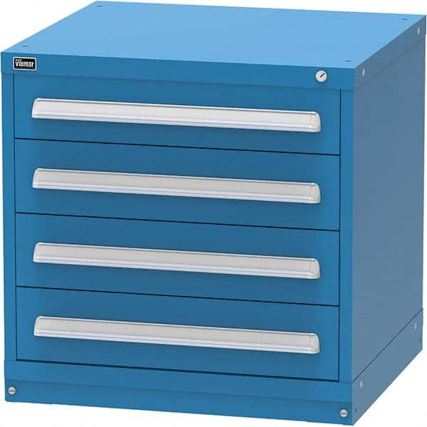 Vidmar - 4 Drawer, 344 Compartment Bright Blue Steel Modular Storage Cabinet - Industrial Tool & Supply