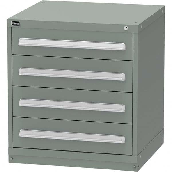 Vidmar - 4 Drawer Vidmar Green Steel Modular Storage Cabinet - Industrial Tool & Supply
