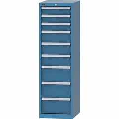 LISTA - 9 Drawer, 216 Compartment Bright Blue Steel Modular Storage Cabinet - Industrial Tool & Supply