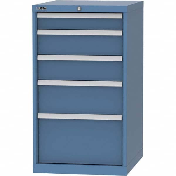 LISTA - 5 Drawer, 99 Compartment Bright Blue Steel Modular Storage Cabinet - Industrial Tool & Supply