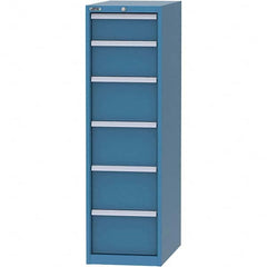 LISTA - 6 Drawer, 45 Compartment Bright Blue Steel Modular Storage Cabinet - Industrial Tool & Supply