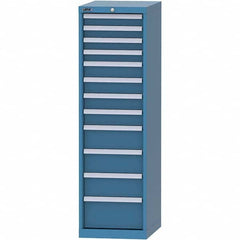 LISTA - 12 Drawer, 45 Compartment Bright Blue Steel Modular Storage Cabinet - Industrial Tool & Supply