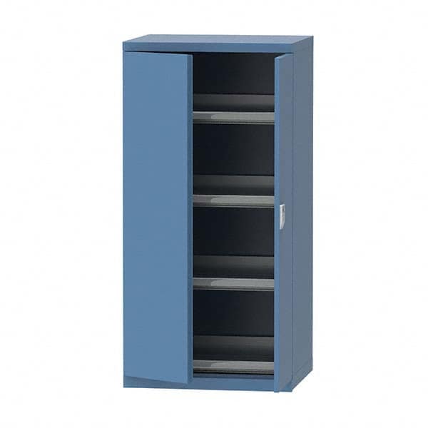 LISTA - 124 Compartment Bright Blue Steel Modular Storage Cabinet - Industrial Tool & Supply