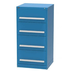 Vidmar - 4 Drawer, 344 Compartment Bright Blue Steel Modular Storage Cabinet - Industrial Tool & Supply