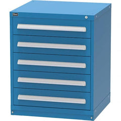 Vidmar - 5 Drawer Bright Blue Steel Modular Storage Cabinet - Industrial Tool & Supply