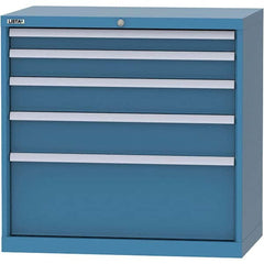 LISTA - 4 Drawer, 84 Compartment Bright Blue Steel Modular Storage Cabinet - Industrial Tool & Supply