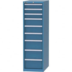 LISTA - 9 Drawer, 45 Compartment Bright Blue Steel Modular Storage Cabinet - Industrial Tool & Supply