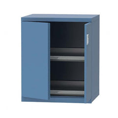 LISTA - 7 Drawer, 124 Compartment Bright Blue Steel Modular Storage Cabinet - Industrial Tool & Supply
