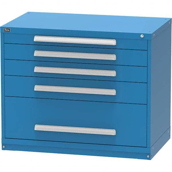 Vidmar - 5 Drawer, 344 Compartment Bright Blue Steel Modular Storage Cabinet - Industrial Tool & Supply