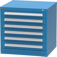 Vidmar - 6 Drawer, 344 Compartment Bright Blue Steel Modular Storage Cabinet - Industrial Tool & Supply