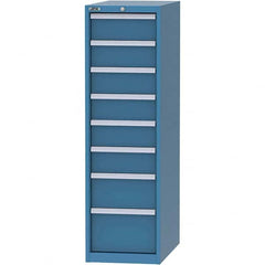 LISTA - 8 Drawer, 45 Compartment Bright Blue Steel Modular Storage Cabinet - Industrial Tool & Supply