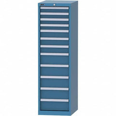 LISTA - 12 Drawer, 45 Compartment Bright Blue Steel Modular Storage Cabinet - Industrial Tool & Supply