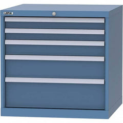 LISTA - 5 Drawer, 45 Compartment Bright Blue Steel Modular Storage Cabinet - Industrial Tool & Supply
