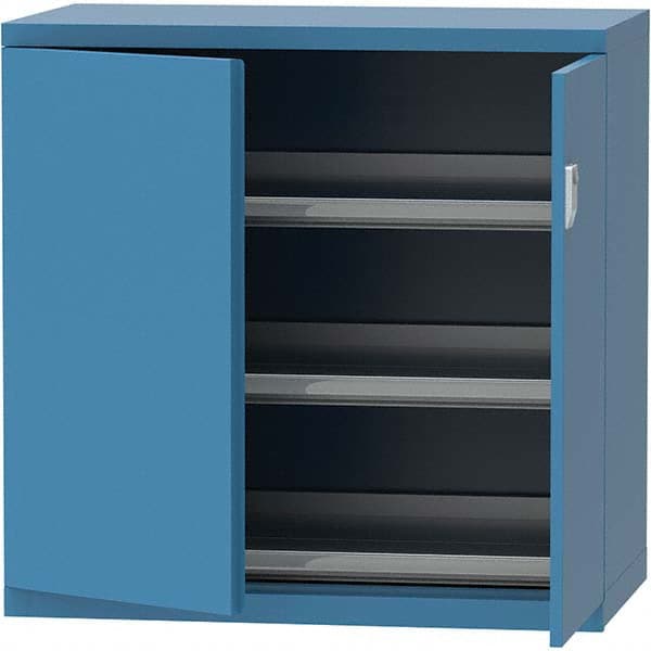 LISTA - 84 Compartment Bright Blue Steel Modular Storage Cabinet - Industrial Tool & Supply