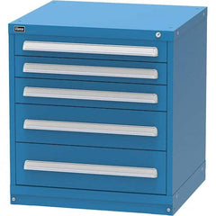 Vidmar - 5 Drawer Bright Blue Steel Modular Storage Cabinet - Industrial Tool & Supply