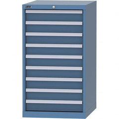 LISTA - 9 Drawer, 99 Compartment Bright Blue Steel Modular Storage Cabinet - Industrial Tool & Supply