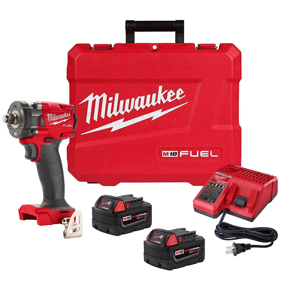 Milwaukee Tool - Cordless Impact Wrenches & Ratchets Voltage: 18.00 Drive Size (Inch): 1/2 - Industrial Tool & Supply