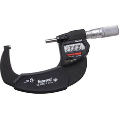 Starrett - Electronic Outside Micrometers Minimum Measurement (Decimal Inch): 2 Minimum Measurement (mm): 50 - Industrial Tool & Supply