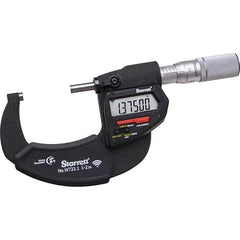Starrett - Electronic Outside Micrometers Minimum Measurement (Decimal Inch): 1 Minimum Measurement (mm): 25 - Industrial Tool & Supply