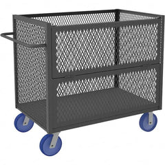 Durham - 3,600 Lb Capacity 1-Shelf 3-Sided Mesh Truck - Industrial Tool & Supply