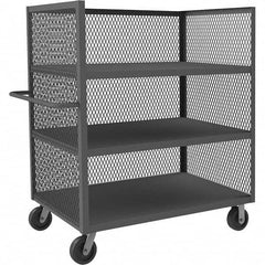 Durham - 3,000 Lb Capacity 3-Shelf 3-Sided Mesh Truck - Industrial Tool & Supply