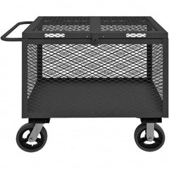 Durham - 2,000 Lb Capacity 1-Shelf 4-Sided Mesh Box Truck - Industrial Tool & Supply