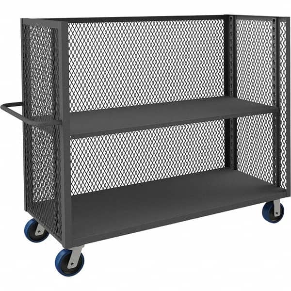 Durham - 3,600 Lb Capacity 1-Shelf 3-Sided Mesh Truck - Industrial Tool & Supply