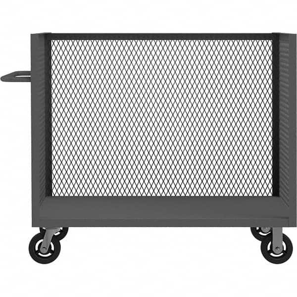 Durham - 2,000 Lb Capacity 1-Shelf 3-Sided Mesh Truck - Industrial Tool & Supply