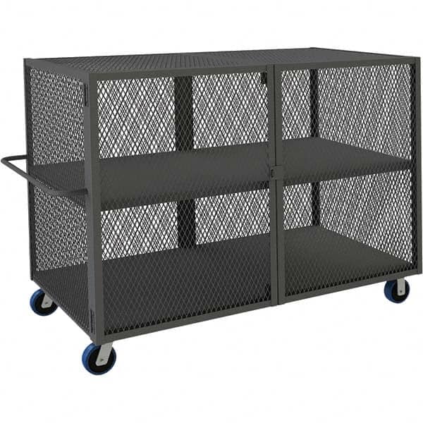 Durham - 2,000 Lb Capacity 2-Shelf Security Mesh Truck - Industrial Tool & Supply