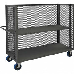 Durham - 3,000 Lb Capacity 3-Shelf 3-Sided Mesh Truck - Industrial Tool & Supply