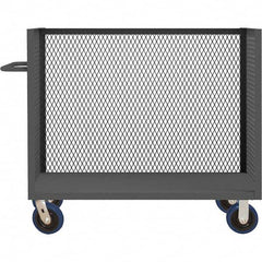 Durham - 3,600 Lb Capacity 1-Shelf 3-Sided Mesh Truck - Industrial Tool & Supply