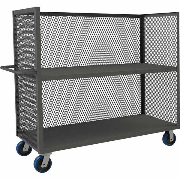 Durham - 3,600 Lb Capacity 2-Shelf 3-Sided Mesh Truck - Industrial Tool & Supply