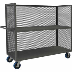 Durham - 3,600 Lb Capacity 2-Shelf 3-Sided Mesh Truck - Industrial Tool & Supply